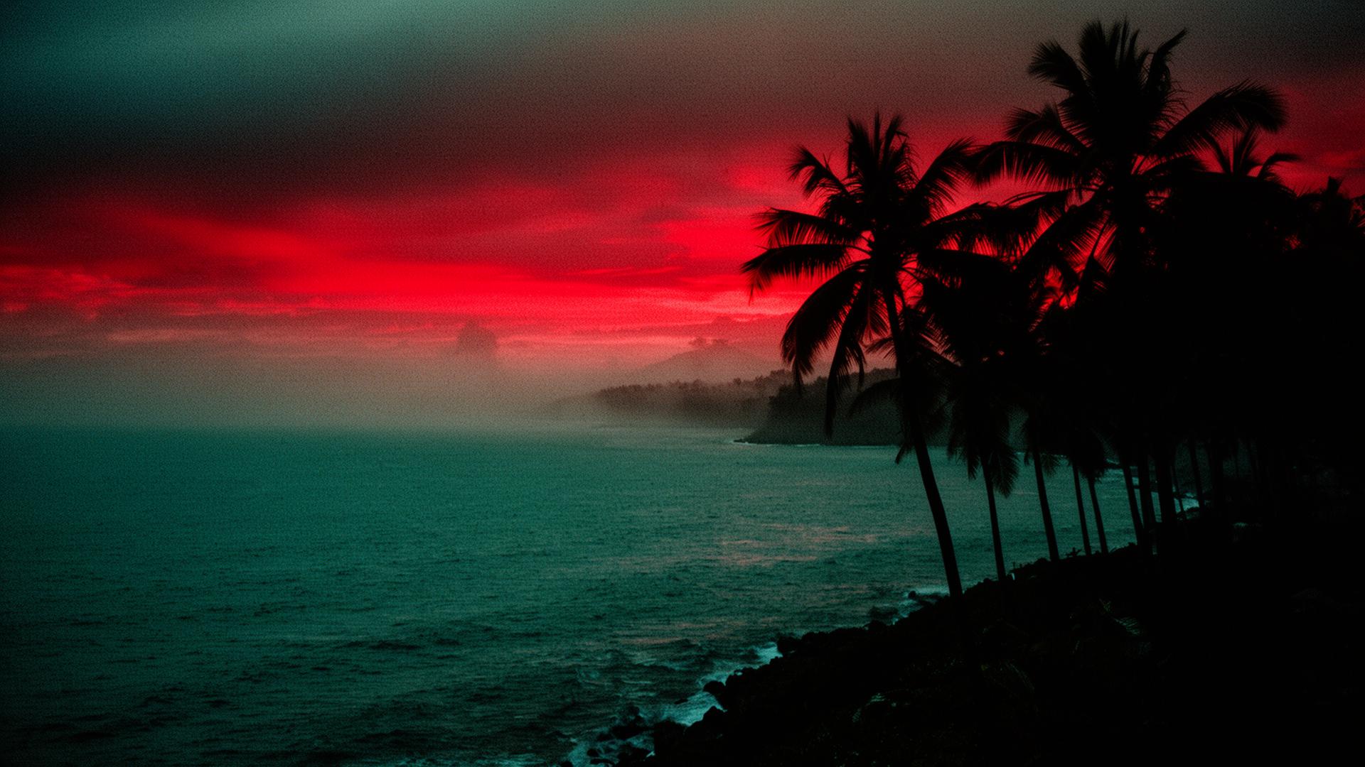 Kota Kinabalu coastline at dusk